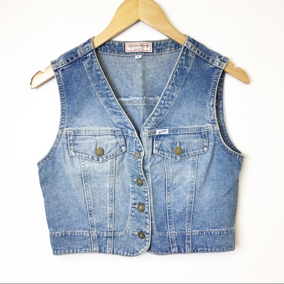 guess jeans vest